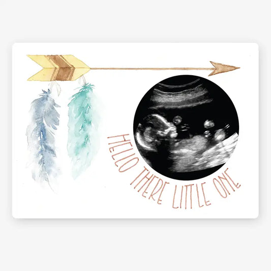 Feather Baby Magnetic Ultrasound Wooden Photo Frame