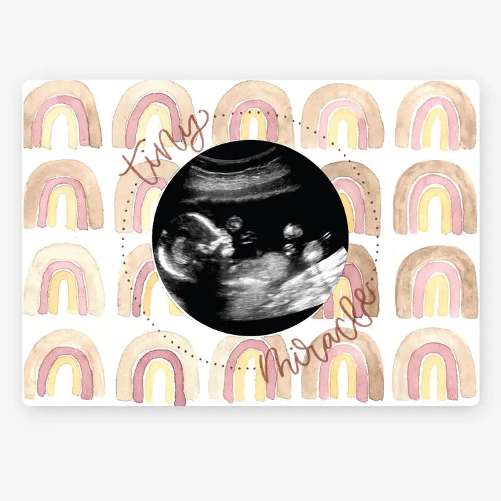 Rainbow Baby Magnetic Ultrasound Wooden Photo Frame