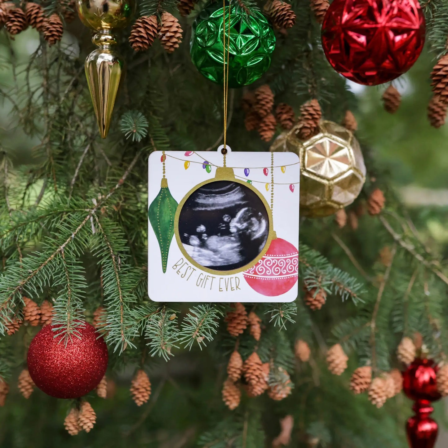 Holiday Best Gift Ever Baby Ultrasound Ornament